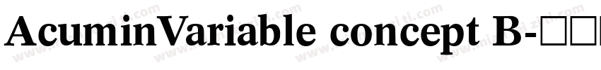 AcuminVariable concept B字体转换
